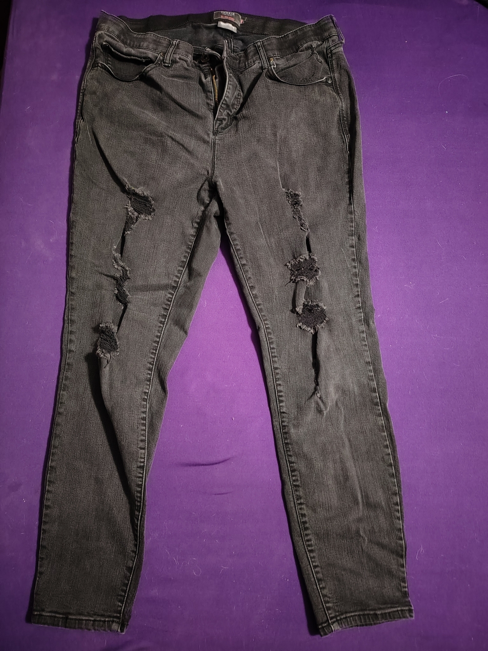 Torrid Black Distressed Sky High Skinny Jeans 18R